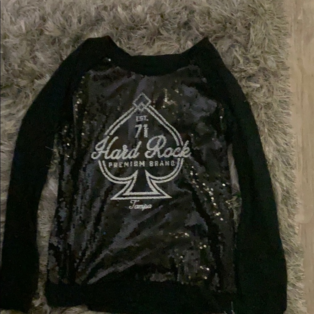 Black sequin sweatshirt